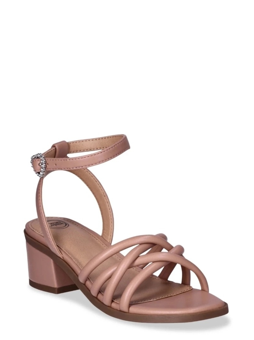 Strappy Ankle-Strap Block Heel Sandal